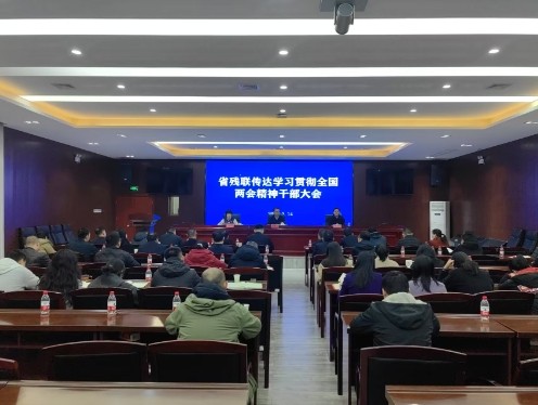 省残联传达学习贯彻习近平总书记重要讲话精神和全国两会精神